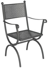 Gartenstuhl ROMEO braun (Marone) von MBM Eisen 2-fach verzinkt Gartensessel OVP