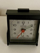 "Junghans" REISE WECKER schwarz, Quartz, einwandfr. Funkt., inklus. Batterie
