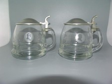 •●♥ 2x Bierkrug aus Glas