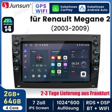 2+64GBCarplay Android13 Autoradio GPS Navi DAB+ Für Renault Megane II 2002-2009