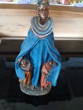 Figur Afrikafrau mit Kinder