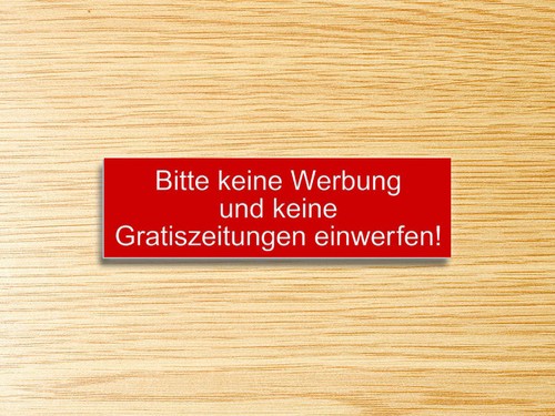 Briefkastenschild bitte - -,