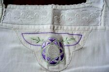 20er-Jahre Nachthemd Gr.42 Baumwoll-Flanell Spitze Festonränder Handarbeit. 