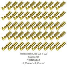 Flachsteckhülse 8x0 5 - 50, 2,8x0,5