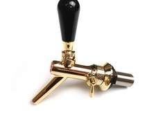 Kompensatorhahn aus Edelstahl CMB V10 vergoldet für Zapfanlage Zapfhahn