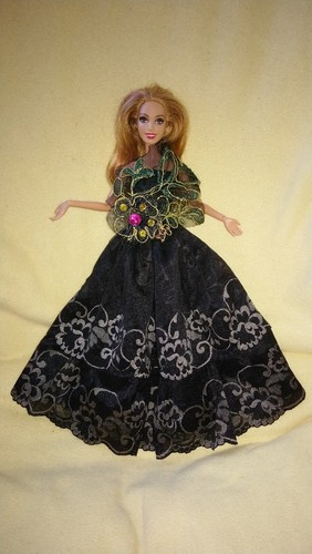 Barbie puppen kleid schwarz - barbie,