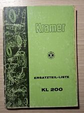 Kramer Schlepper KL200 Ersatzteilliste 