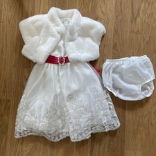 Festliches BabyKleid Gr.18-24 M (ca.92) Taufe, Hochzeitsgast, Spitzenmuster Neu!