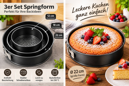 3er set springformen - set,