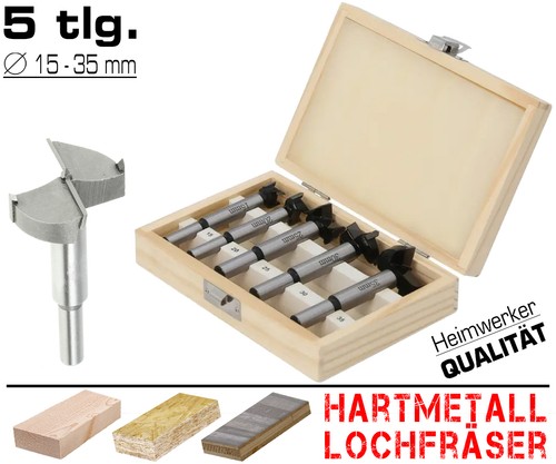 Tlg hartmetall forstner - 5-tlg,