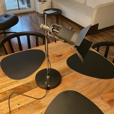 Vintage Tischleuchte 1970 Spot Filmleuchte Schwarz Chrom Sammler Selten