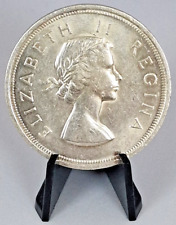 Silver Coin - 5 Shilling 1957 South Africa, Springbok - Queen Elizabeth II #2