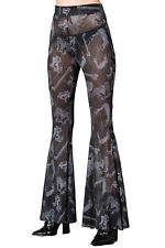 KILLSTAR Schlaghose - Radiance Flares Knochen transparent Gothic Alternative