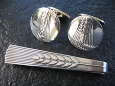 Manschettenknöpfe + Krawattenklammer Silber 925 Georg Jensen Dänemark No 78