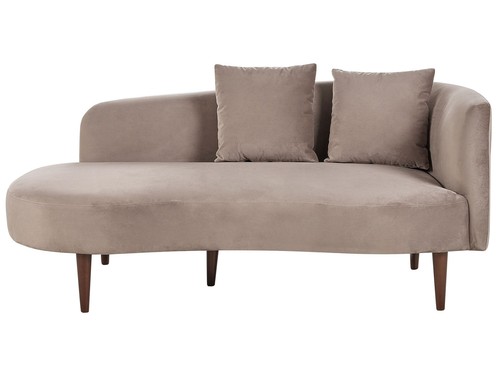 Chaiselongue samtstoff grau - chaiselongue,