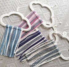 Makramee Wolken  Wandbehang