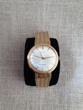BEHA Automatik Herrenuhr Vintage Bauhaus 14k Gold incl. Armband, sehr elegant!