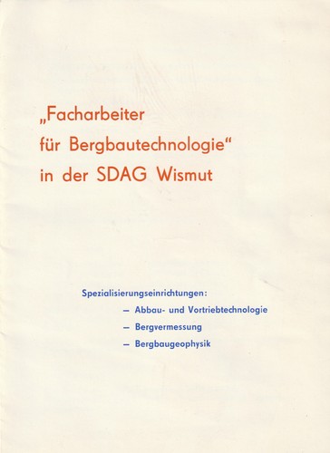 Sdag wismut ddr prospekt - ddr,