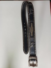 Echtleder Gürtel Herren oder Damen Gr. 85cm Schwarz sehr Hochwertig dickes Leder