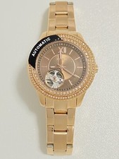 Fossil Damen Uhr Automatik 3 Zeiger Edelstahl Roségold