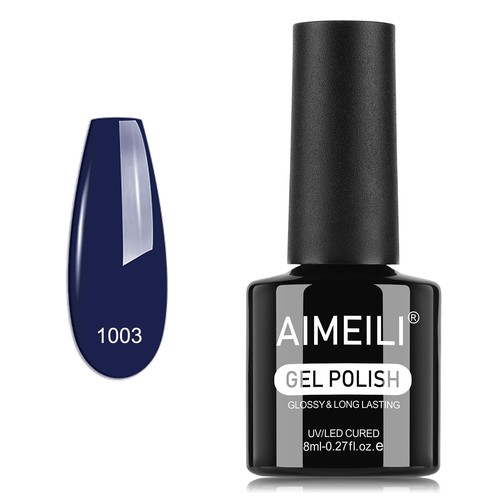 Nagellack dunkelblau 8ml - uv,