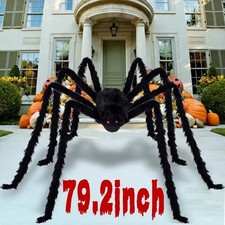 200CM Halloween Riesen Spinne Tarantula Plüsch Schwarz Haarige Spinne Dekoration