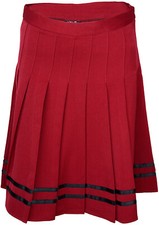 Küstenluder »DORLA SAILER SKIRT« 50s Matrosen Pin Up FALTENROCK Rot Rockabilly