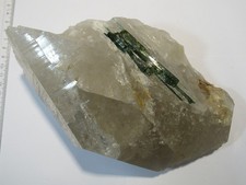 MD229 XL Bergkristall Rauchquarz grüner Turmalin xx21x13x10cm 2,5Kg Minas Gerais