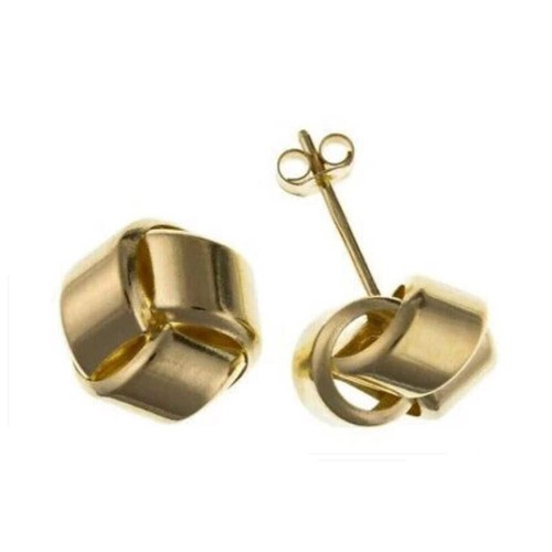 Gelbgold knoten ohrstecker - knoten,