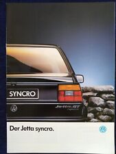 VW Jetta Syncro Prospekt 8.1989  Jetta CL Syncro und GT Syncro