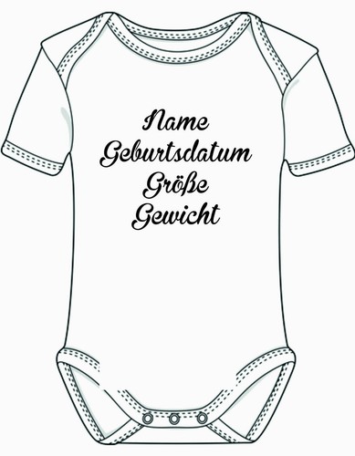 Baby body mit druck motiv - body,