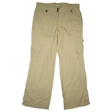 CAMBIO Damen Jeans Hose Straight Cargo Wander Outdoor XL 42 W32 L32 beige camel