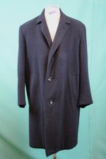 Edler vintage Crombie Coat dicker Woll Mantel ca 54/L schwer grau-schwarz weit
