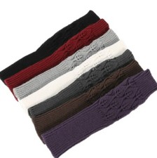 Damen Lang Handstulpen Fingerlos Handschuhe Gestrickt Pulswärmer Armstulpen Neu