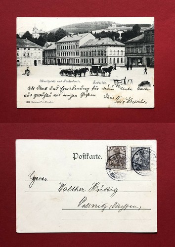 Sebnitz 1902 marktplatz - sebnitz,