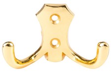 10X Kleiderhaken Messingoptik Garderobenhaken Huthaken Haken Garderobe Wandhaken