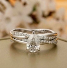 Set aus weißem Moissanit 2,35