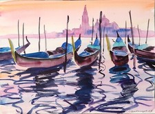 Original Aquarell Venedig