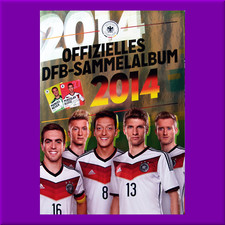 REWE - DFB WM 2014 - Sammelalbum -  mit Innenblätter angekreuzt -  für Glitzer 
