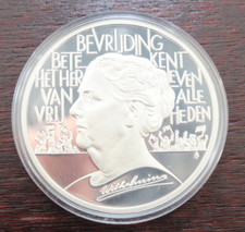 Niederlande 1995 Silbermünze Königin Wilhelmina 25 ECU ca. 25g Ag  PP