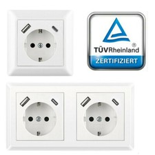 Steckdose USB&Typ C Schuko Wandsteckdose Unterputz für Gira System 55, Jung uvm,