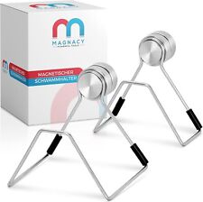 DUOMIO® Doppelpack klein & groß MAGNETISCH Schwammhalter für die Küche