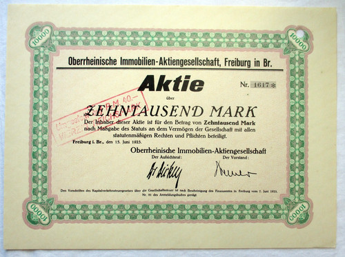 Aktie 10000 mark - aktie,