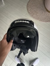 Jethelm Blauer H.T. Pilot 06 Go Schwarz Matt Fiberglas Größe XL (61 Cm.)