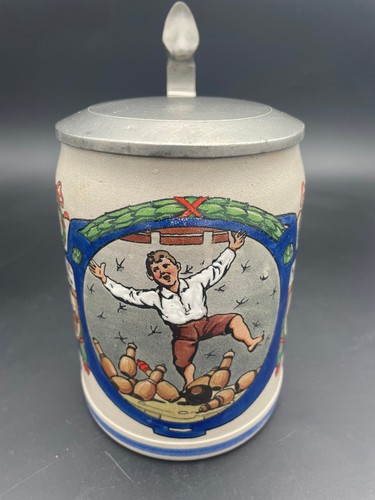 Bierkrug mit zinndeckel alle - bierkrug,