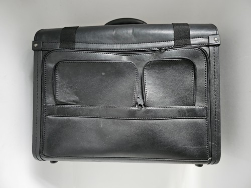 Leder aktenkoffer - leder,
