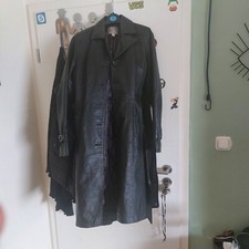 Schwarzer Damen Ledermantel fast Neuwertig