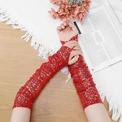 Glitzer handschuhe fingerlose - handschuhe,