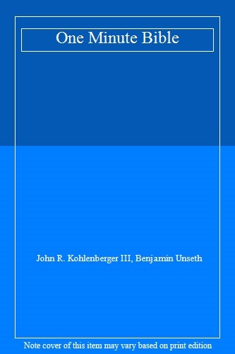 One minute bible - one, bible,john