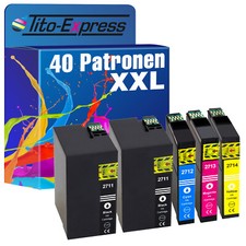 40 Patronen für Epson T2711-T2714 Workforce WF-7615 DWF WF-7620 DTWF WF-7710 DWF